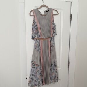 BCBGMaxAzria Gray and Pink Dress